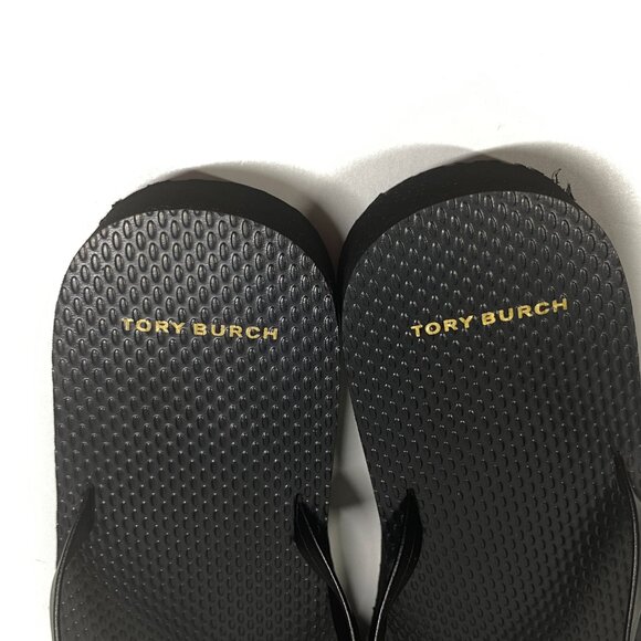 Tory Burch Thin Strap Black Flatform Flip Flops - Black - Size 7M – New - Picture 4 of 8
